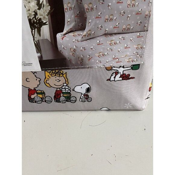 Peanuts Snoopy Woodstock QUEEN SIZE Sheet Set Sally Charlie Brown Christmas NEW - Picture 10 of 15